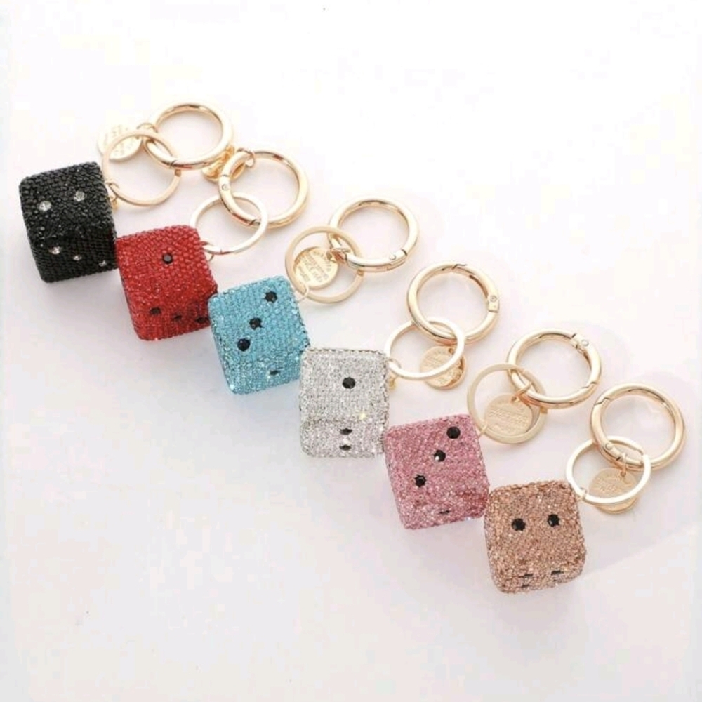 Large Dice Bag Charm/ Keychain New, Color Opts, Price For 1 Charm - Picture 2 of 11
